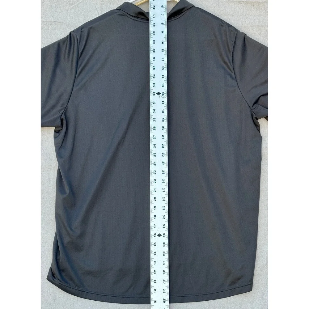 Adidas Mens Performance Polo Shirt Charcoal Grey Short Sleeve H30285 2XL